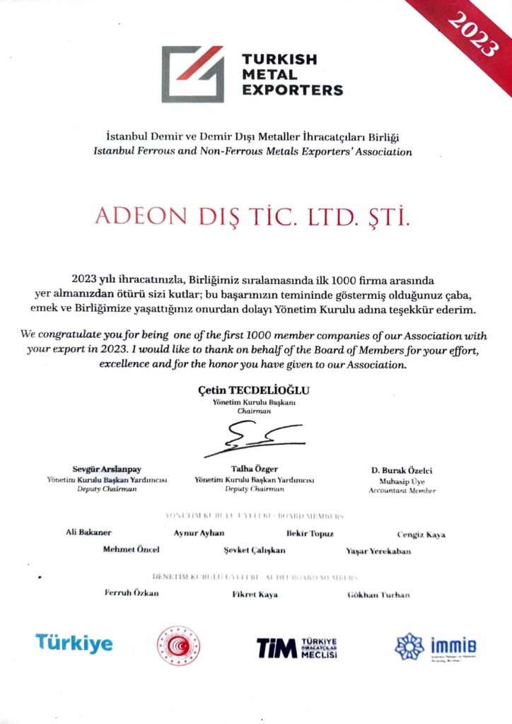 Best Sourcing Company in Pakistan - Certification - Adeon Global Trade